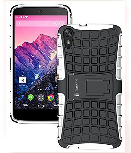 Tarkan Hard Armor Hybrid Rubber Bumper Flip Stand Rugged Back Cover For