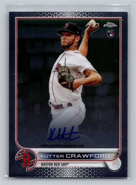 2022 Topps Chrome Kutter Crawford RA KCR RC Auto Red Sox Rookie