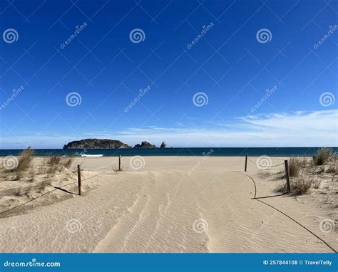 Beach of L`Estartit stock photo. Image of summer, estartit - 257844108