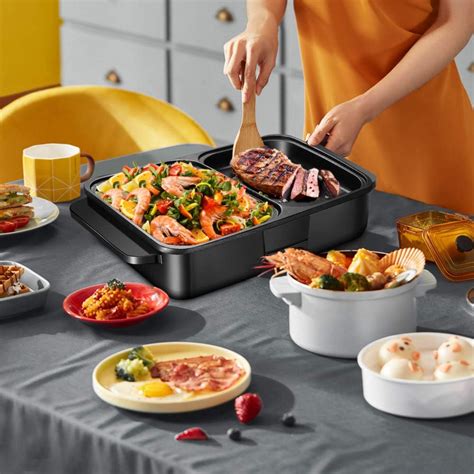 Review Inlovearts In Electric Barbecue Grill Barbecue Hot Pot Electric Hot Pot Electric