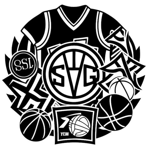 Basketball Silhouette Files Basketball Svg Bundle Basketball Monogram