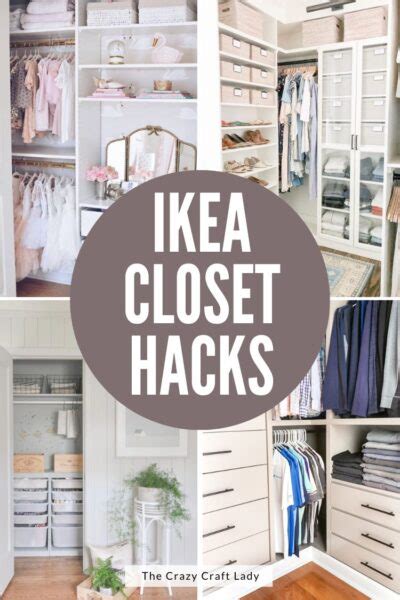 Genius Ikea Closet Hacks - Make the Most of Your Storage Space - The Crazy Craft Lady