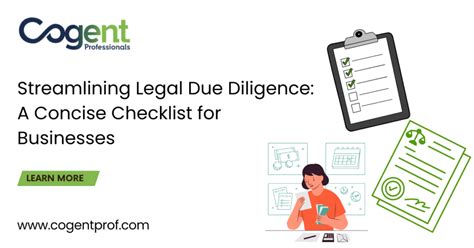 Streamlining Legal Due Diligence A Concise Checklist For Businesses