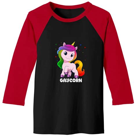 Gay Unicorn Gaycorn Pride Flag Lgbt Unicorn Pride Month Baseball Tees Sold By Zizz Sku