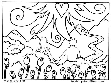 Adam And Eve Leaving The Garden Of Eden Coloring Pages