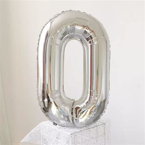 Cm Ballon Chiffre Argent Ballon Age Gonflable Anniversaire