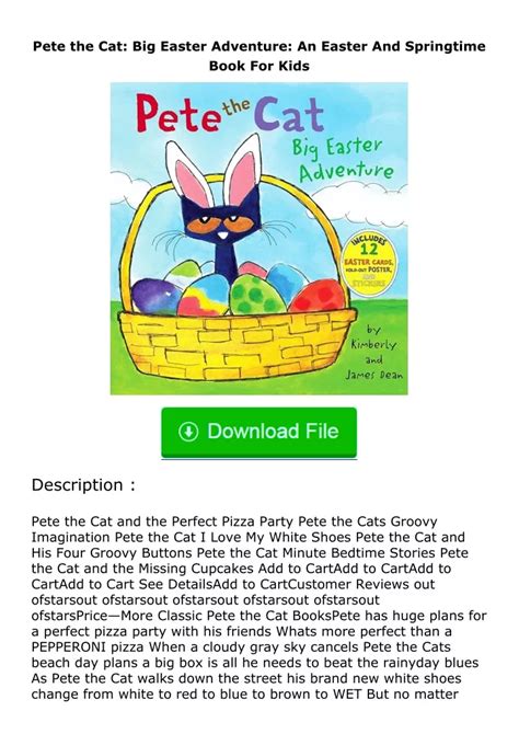 PPT Pdf Read Online Pete The Cat Big Easter Adventure An Easter