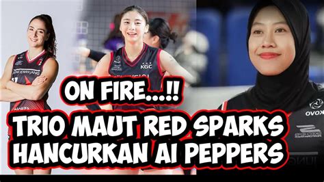 Set Liga Volley Korea Red Sparks Vs Al Peppers Megawati Hangestri