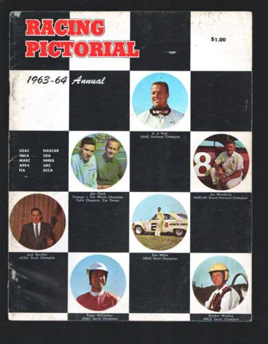 Racing Pictorial Color Edition 8 1963 1964 Annual Aj Foyt Joe