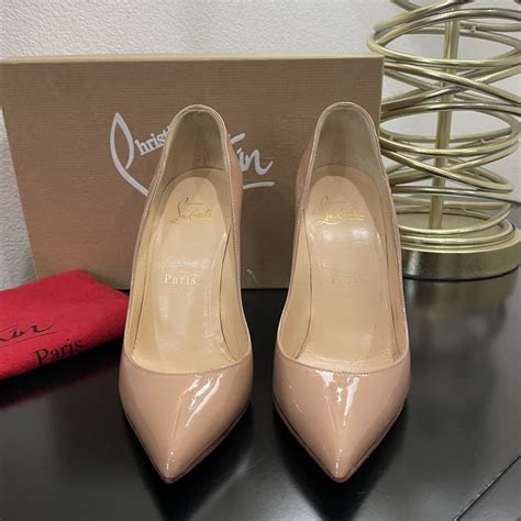 Christian Louboutin Pigalle Follies Patent Nude Gem