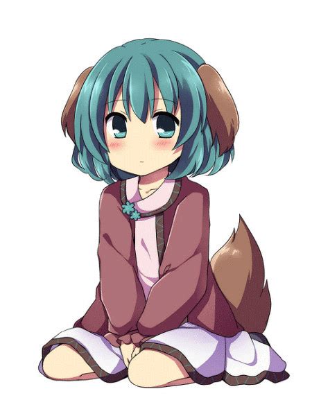 Safebooru 1girl D Animal Ears Animated Animated  Blush Green Eyes