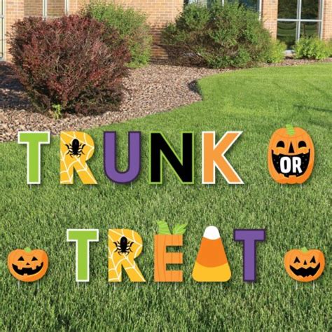 Big Dot of Happiness Trunk or Treat - Lawn Decor Halloween Yard Signs ...