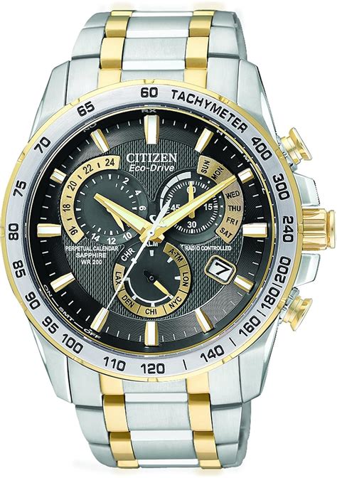 Citizen Mens Eco Drive Chronograph Watch At4004 52e With A