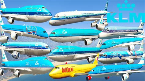 Gta V Every Klm Passenger Airplanes Best Extreme Longer Crash And Fail