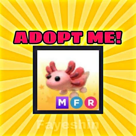 Adopt Me Legendary Mega Fly Ride Axolotl Mfr