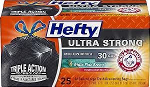 Amazon Hefty Bolsas De Basura Grandes Multiusos Ultra Fuertes