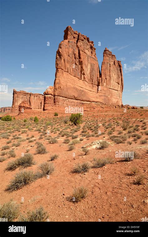 Courthouse Tower Rock Formation Courthouse Towers Section Arches