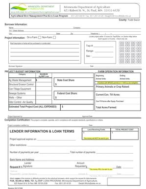 Fillable Online Co Todd Mn Agbmp Loan Application Todd County Co