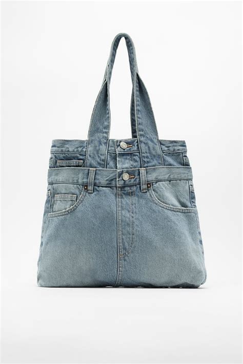 Zara Trf Denim Tote Bag