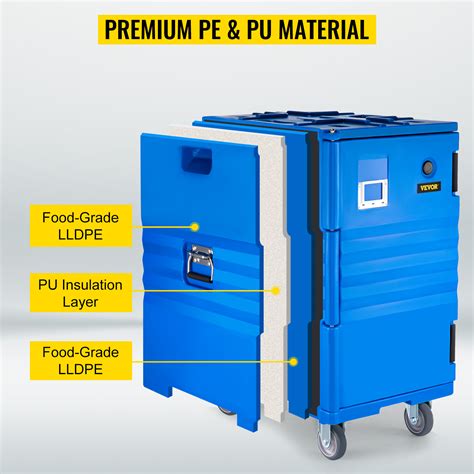 VEVOR Insulated Food Pan Carrier Qt Hot Box For Catering LLDPE Food Box Carrier W Double