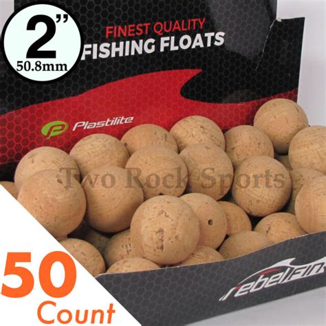 3 To 50 Count 2 Inch Round Natural Cork Ball Fishing Bobber