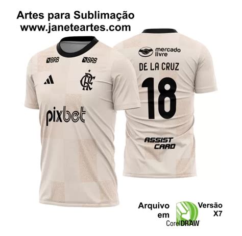 Arte Vetor Camisa Flamengo Pr Jogo Janete Artes