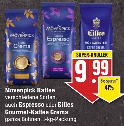 Mövenpick Kaffee auch Espresso oder Eilles Gourmet Kaffee Crema 1 kg