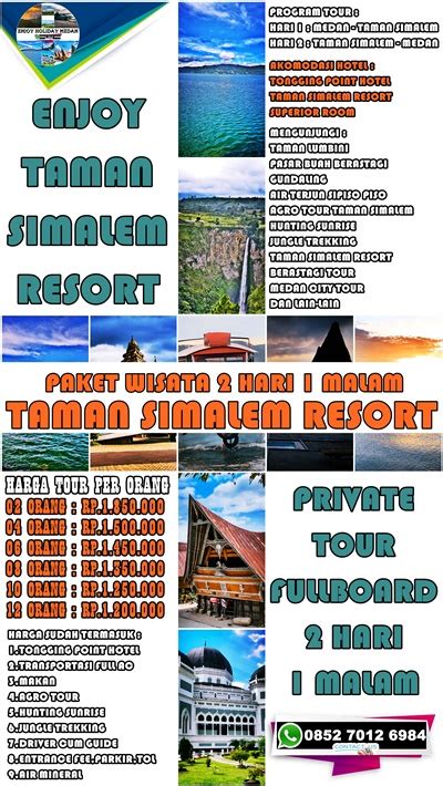 Taman Simalem Resort Full Day Tour Paket Wisata Danau Toba