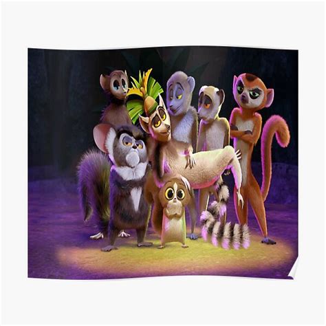 All Hail King Julien All Hail King Julien Characters Poster For Sale By Kitizor Redbubble