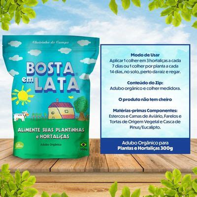 Fertilizante Org Nico Bosta Em Lata Plantas E Hortali As Cobasi