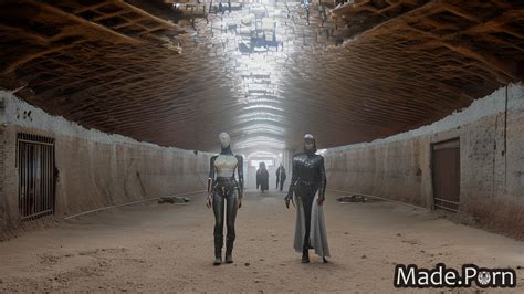 Porn Image Of Cleavage Woman Big Tits Cyberpunk Damascus Steel Titanium Glass Created By AI