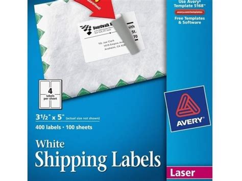 Avery Label Template 5168 Avery Easy Peel White Shipping Labels Ave5168 ...