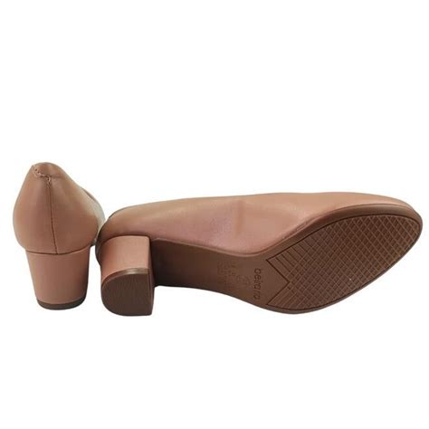 Sapato Beira Rio Scarpin Napa Turim Nude Feminino Nude