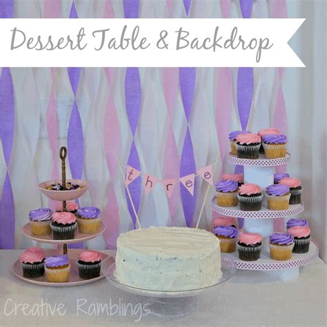 Birthday Dessert Table with Backdrop - Creative Ramblings