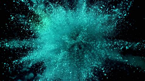 Super Slow Motion Explosion Of Color Powder On Black Background Filmed