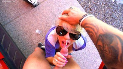 Horny Chick Wifey Blowing Her Hubby Outdoors Photos