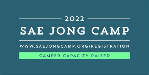 Sjc 2022 Camper Capacity Raised Sae Jong Camp