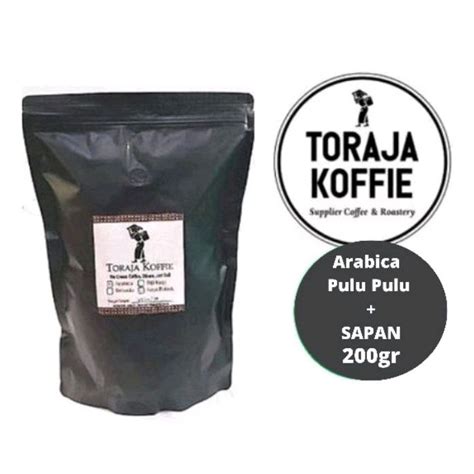 Jual Kopi Arabica Toraja Sapan Blend Arabica Pulupulu 200 Gr Kopi