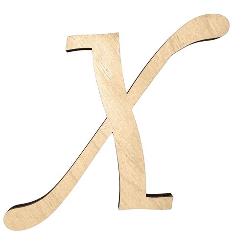 8 Tall Birch Wood Letter X Krafty Supply 14 Thick Wooden Letters