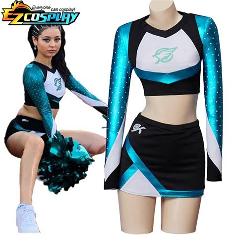 Euphoria Cheerleader Uniform Maddy Outfit Long Sleeve Crop Top With