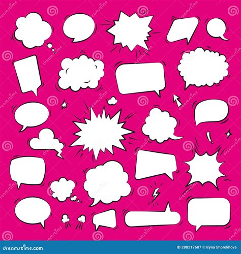 Vector Big Set Of Speech Bubbles In Comic Style Stock Illustration Illustration Of Label