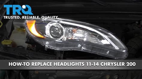 How To Replace Headlights Chrysler Youtube