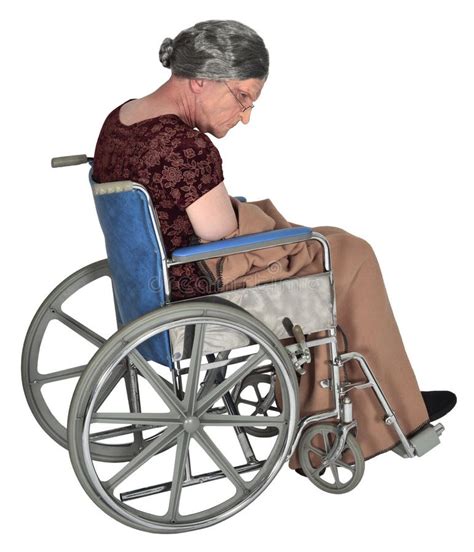 Old Elderly Woman In Wheelchair Isolated Stock Image Image 35634225