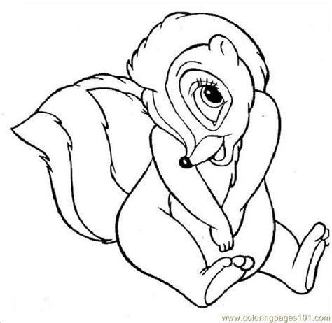 Bambi Skunk Coloring Page