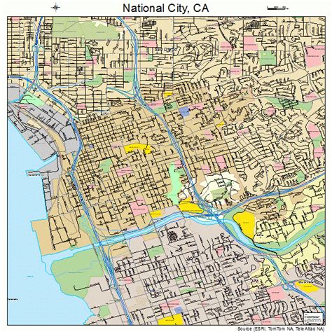 National City California Street Map 0650398