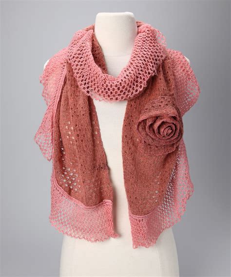 Pink Crocheted Scarf Scarf Fashion Crochet Scarves