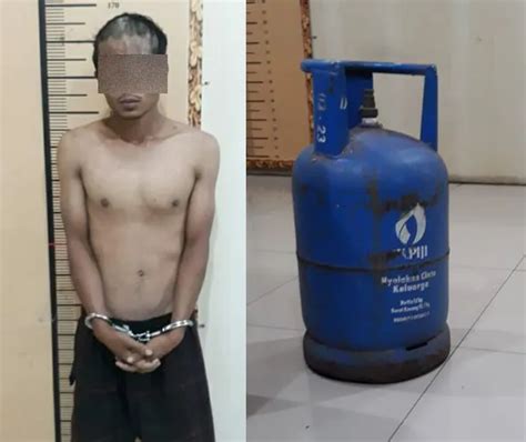 Nekat Curi Tabung Gas Dan Hp Maling Ini Lesu Saat Ditangkap Sahabat