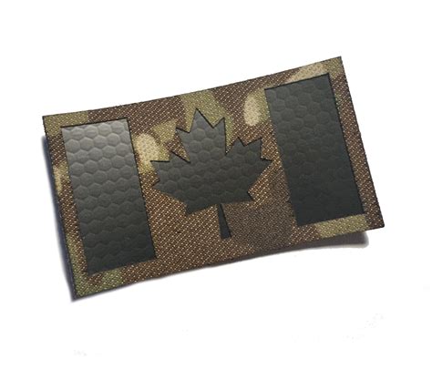 Canadian 3 5x2 Inch Infrared Reflective Multicam Ir Flag Patch