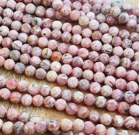 Grade AAA Natural Rhodochrosite Round Bead Gorgeous Natural Pink