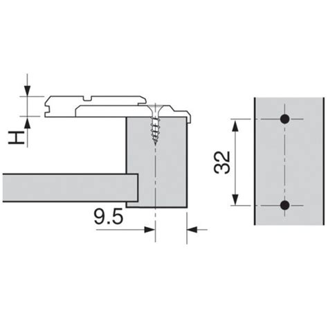 Blum Base De Avion L Mm Igra Herrajes